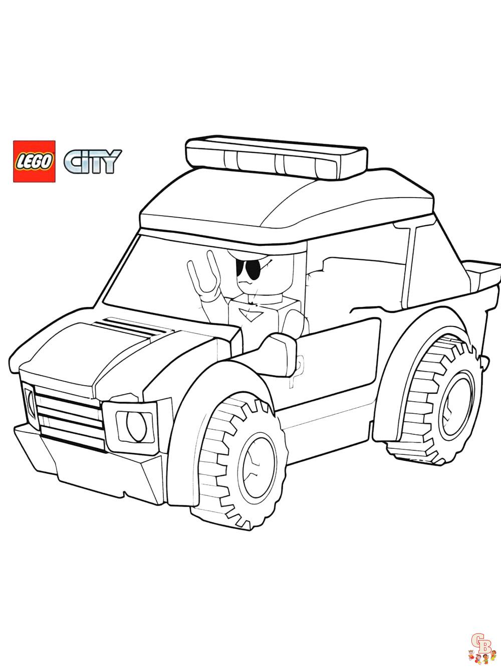 Top 10 divertidas dibujos de Lego City para colorear