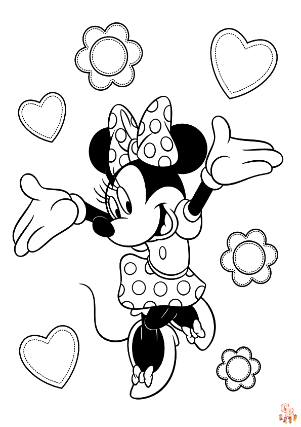 Minnie mouse para colorear 10