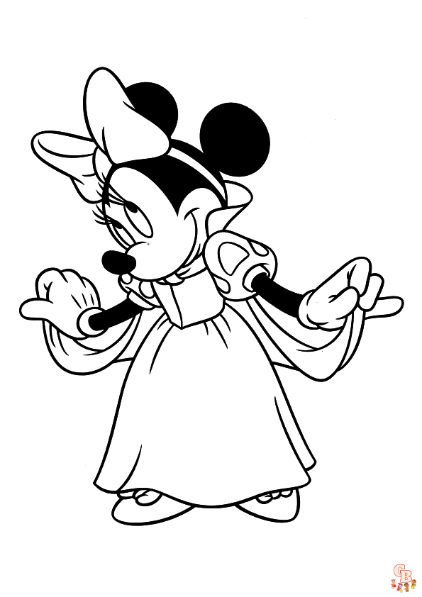 Minnie mouse para colorear 11