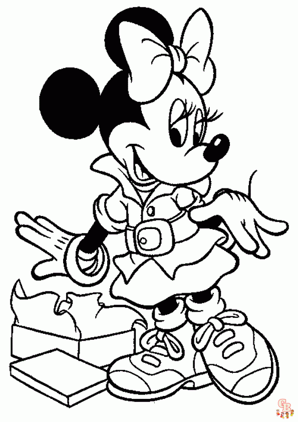Minnie mouse para colorear 12