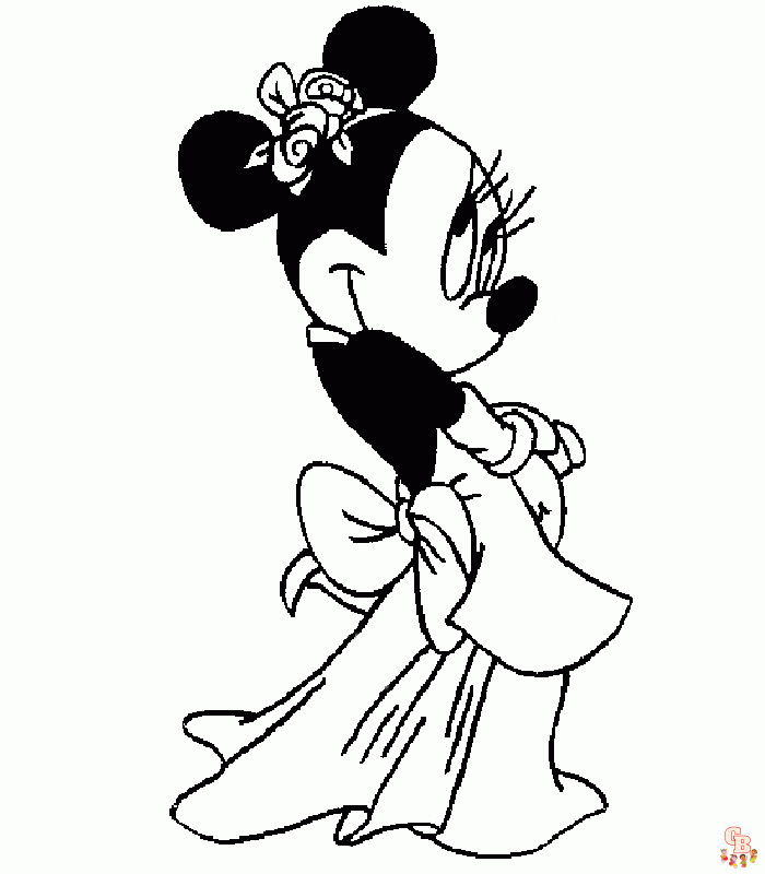 Minnie mouse para colorear 16