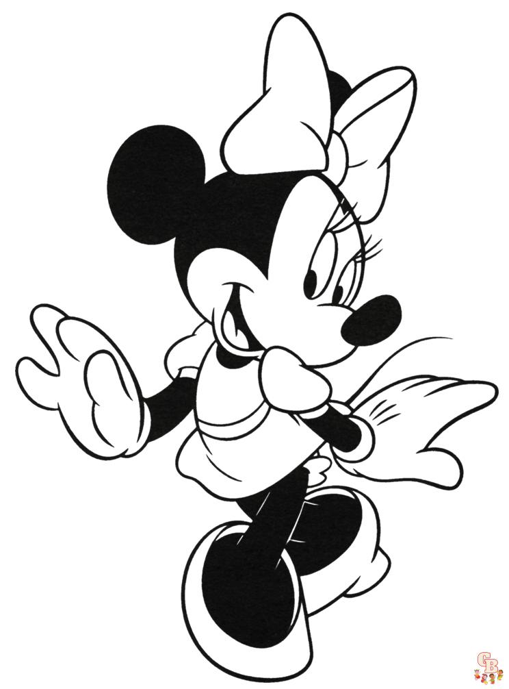 Las mejores dibujos para colorear de Minnie Mouse