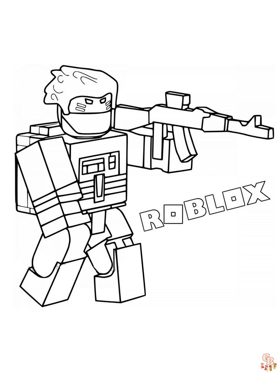 Última dibujos de Roblox para colorear  para niños