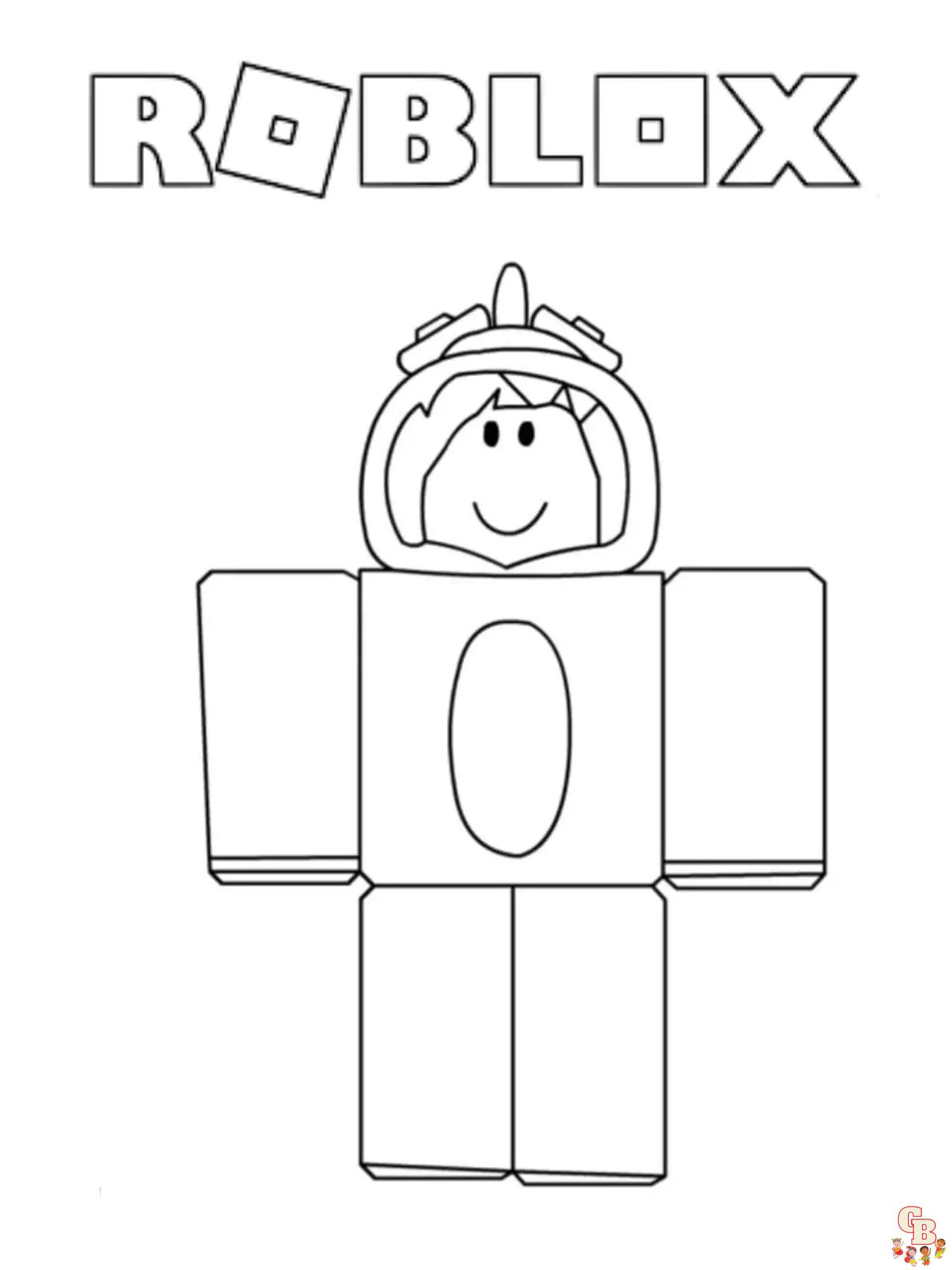 Última dibujos de Roblox para colorear para niños