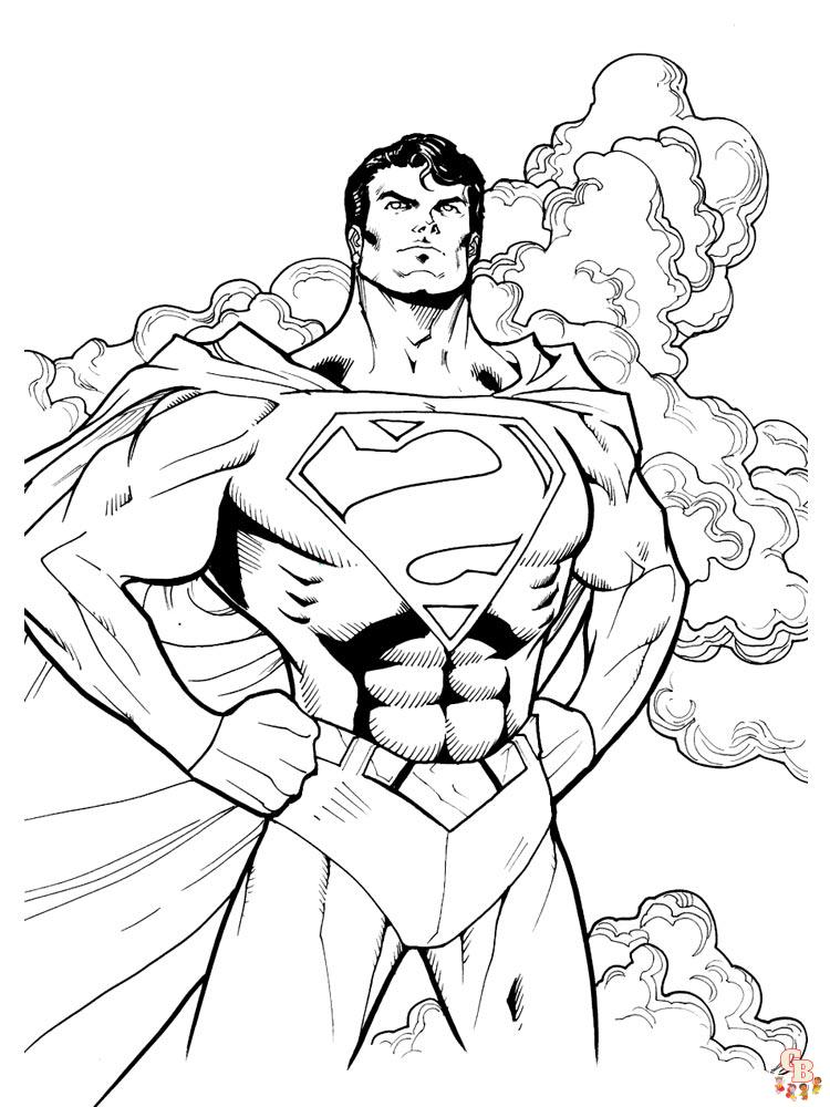 Dibujos para colorear de Superman para niños 2023