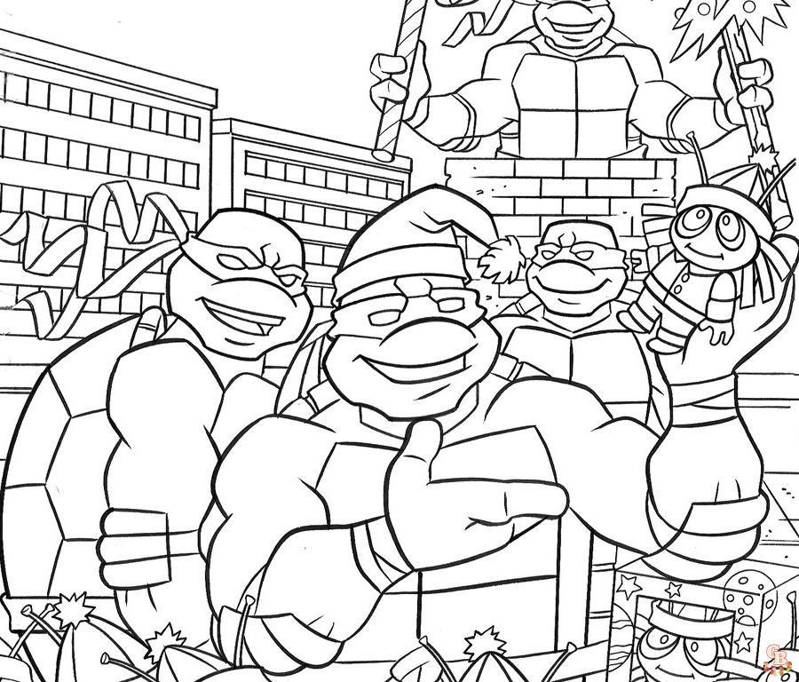 Tortugas Ninja para colorear 19