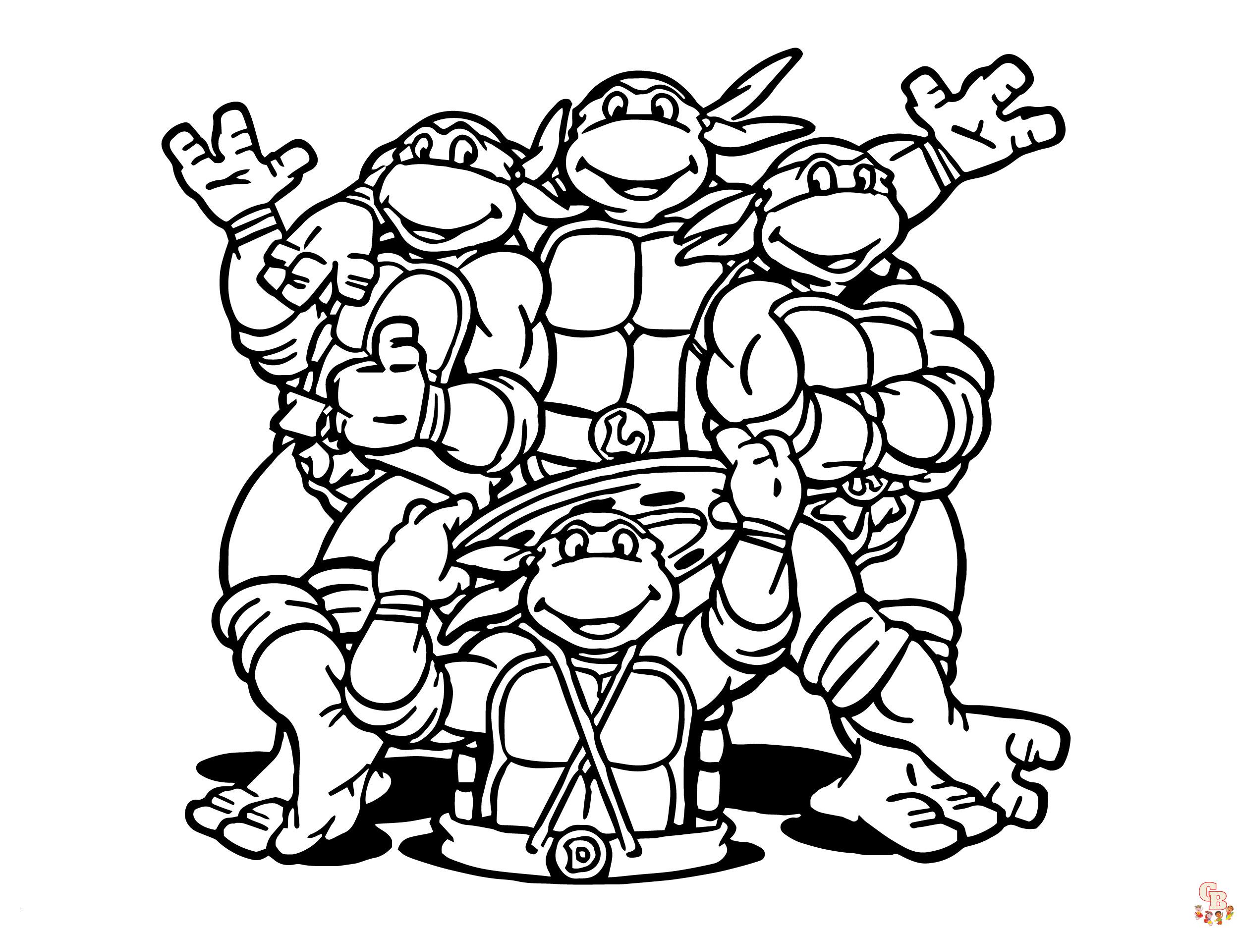 Tortugas Ninja para colorear 20