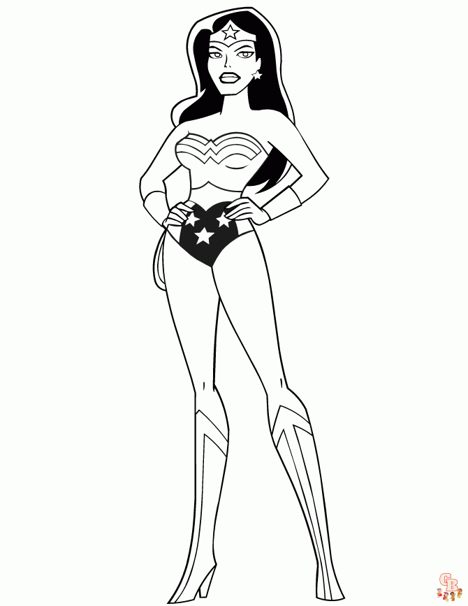 Wonder Woman para colorear 1