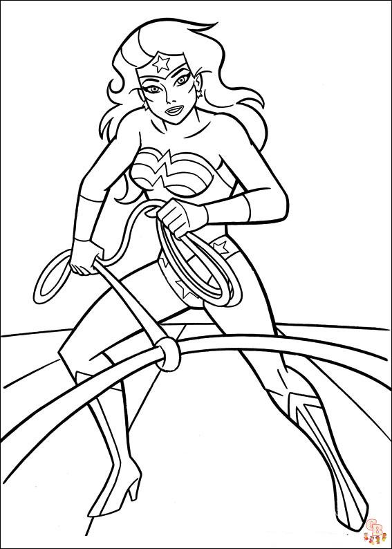 Wonder Woman para colorear 10