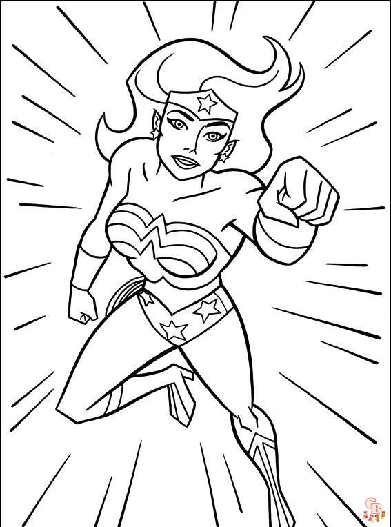 Wonder Woman para colorear 11