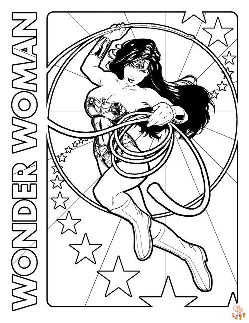 Wonder Woman para colorear 16