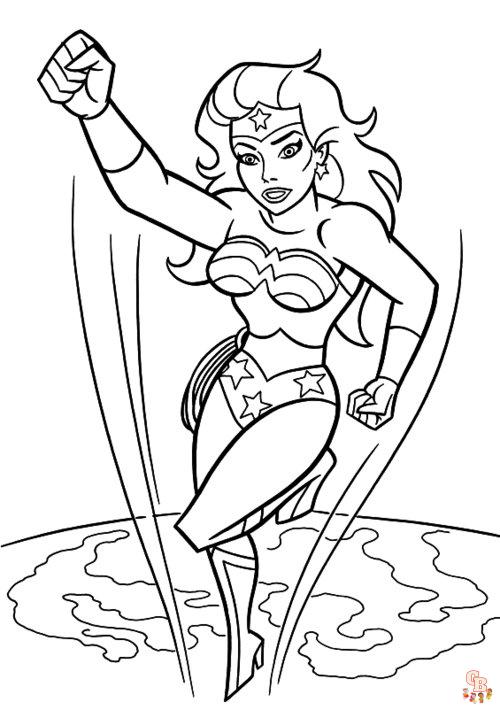 Wonder Woman para colorear 17