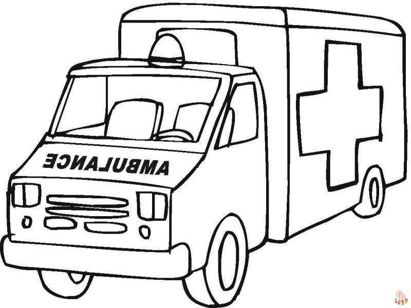 Dale vida a la dibujos ambulancia con las para colorear