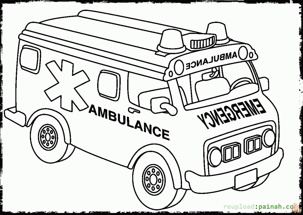 ambulancia para colorear 4