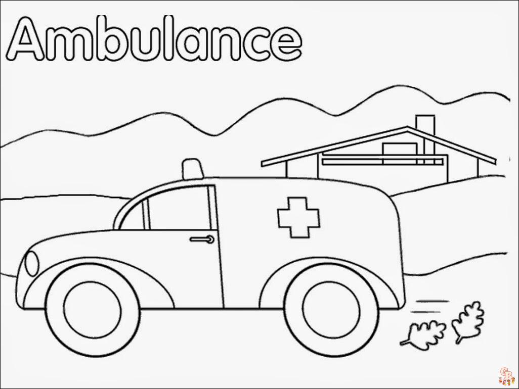 ambulancia para colorear 5