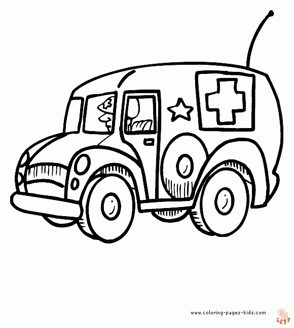 ambulancia para colorear 7