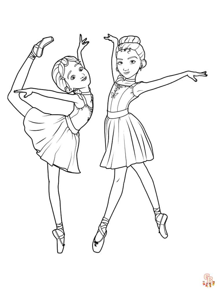 25+ Dibujos de ballet para colorear para niños