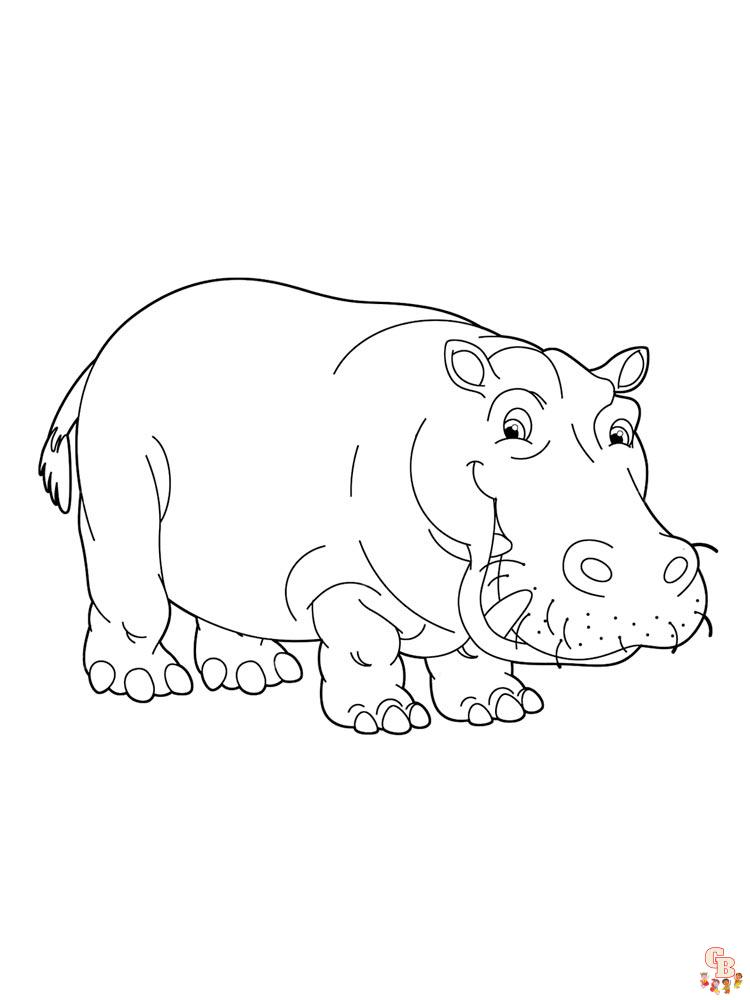 hipopotamos para colorear 10