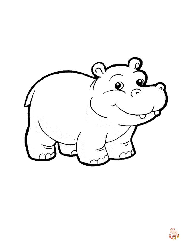 hipopotamos para colorear 12
