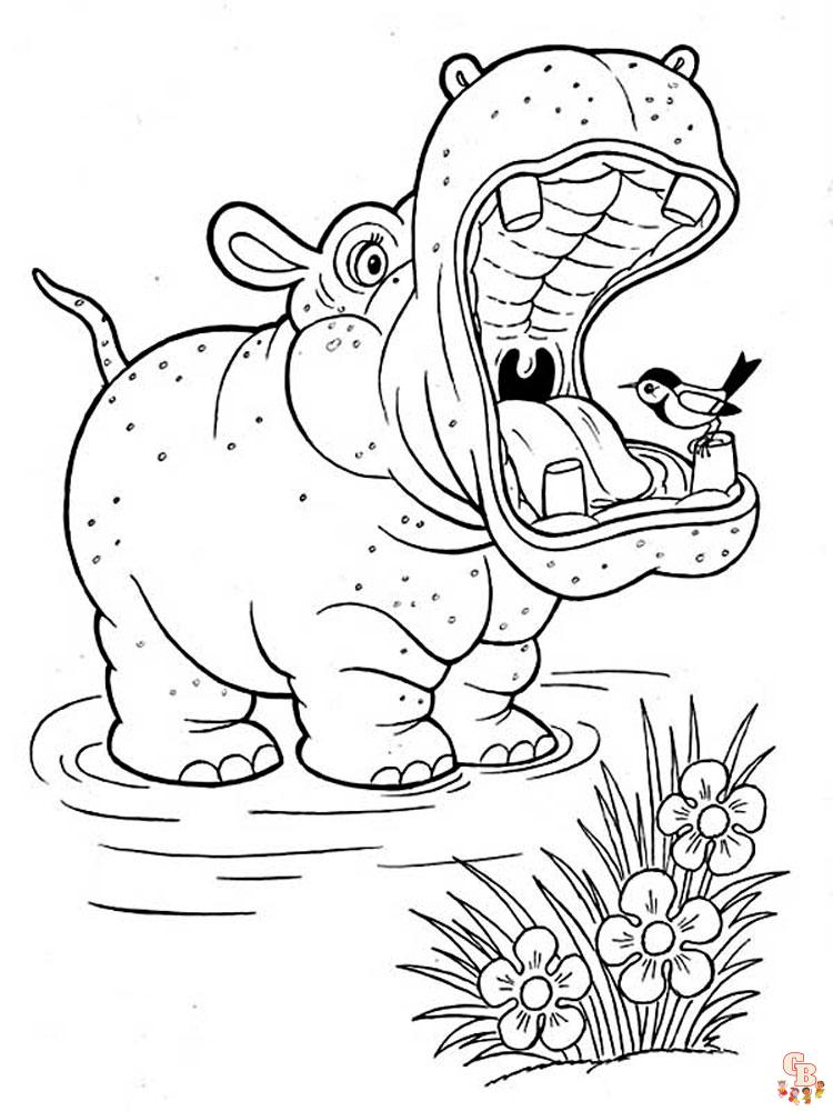 hipopotamos para colorear 26