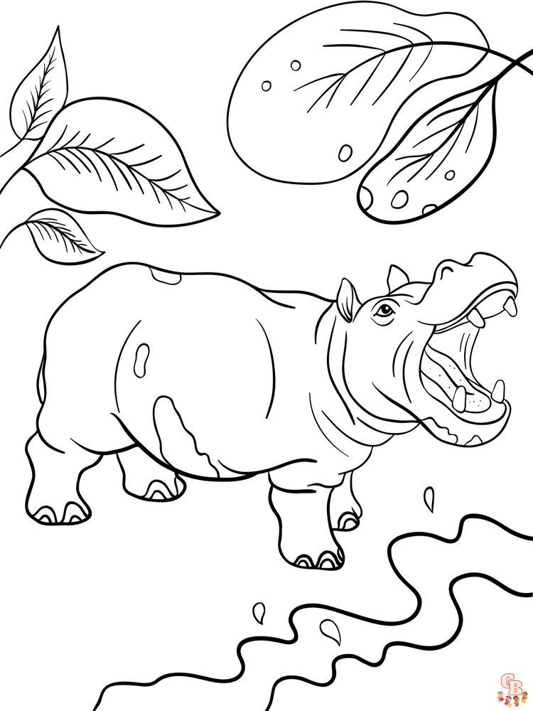hipopotamos para colorear 31