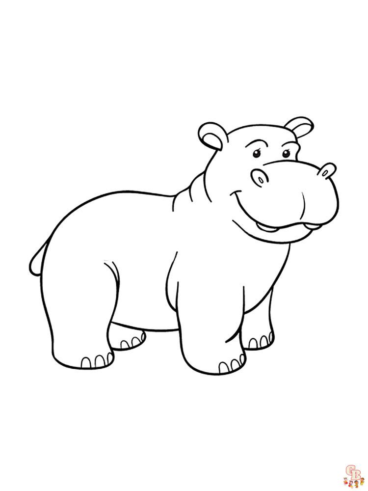 hipopotamos para colorear 4