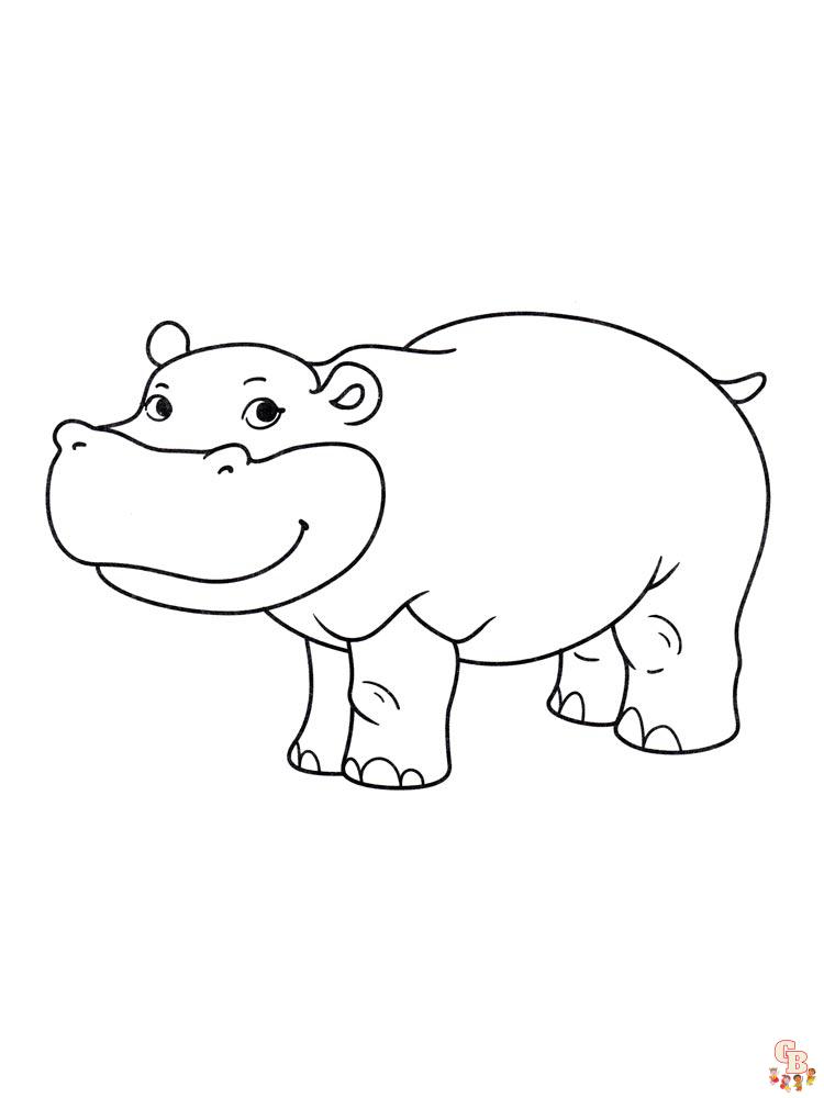 hipopotamos para colorear 40