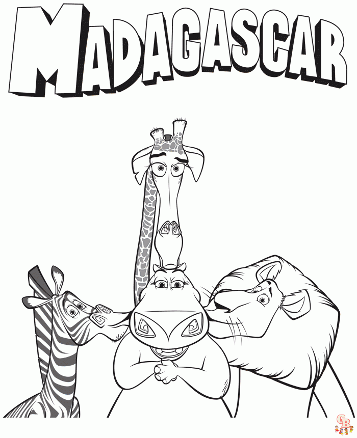 Madagascar para colorear