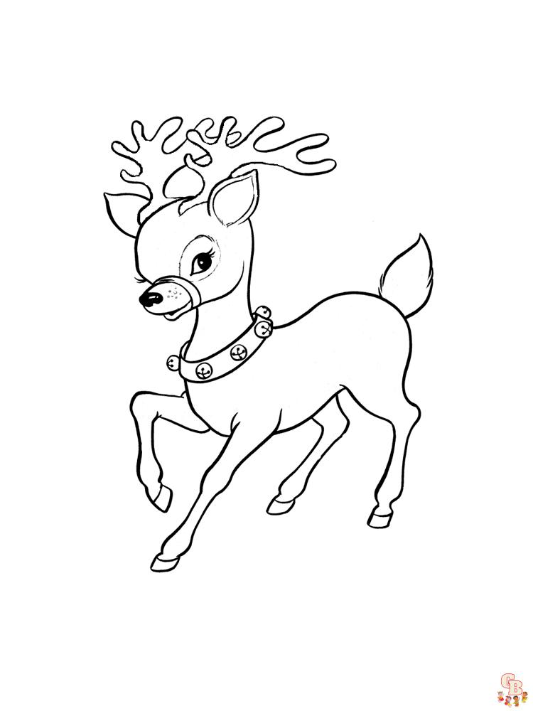 Prepárate para la Navidad con dibujos para colorear de reno