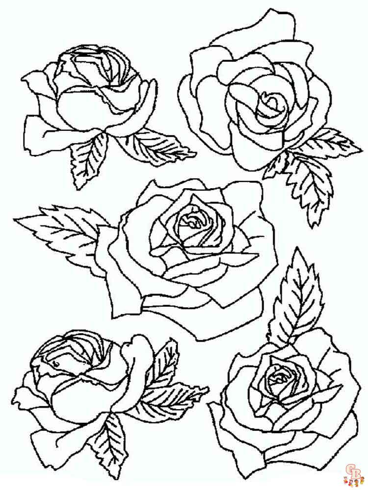 rosas para colorear 25